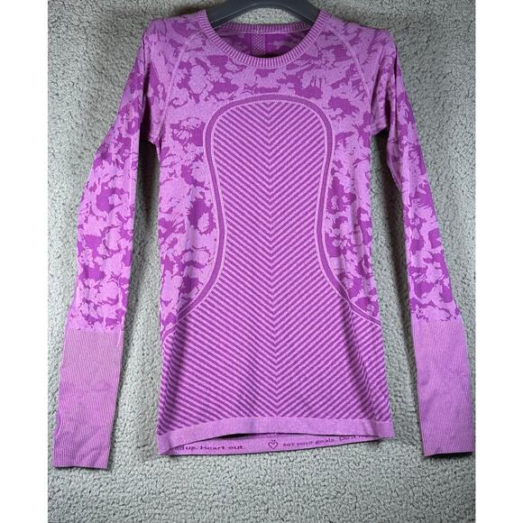 Lululemon Swiftly Tech Long Sleeve Crew Shirt Women 6 Thumbhole Activewear Yoga - Picture 2 of 10